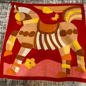 Brand New Hermes Mon Premier Galop Cashmere Shawl 140cm Below Retail Authentic